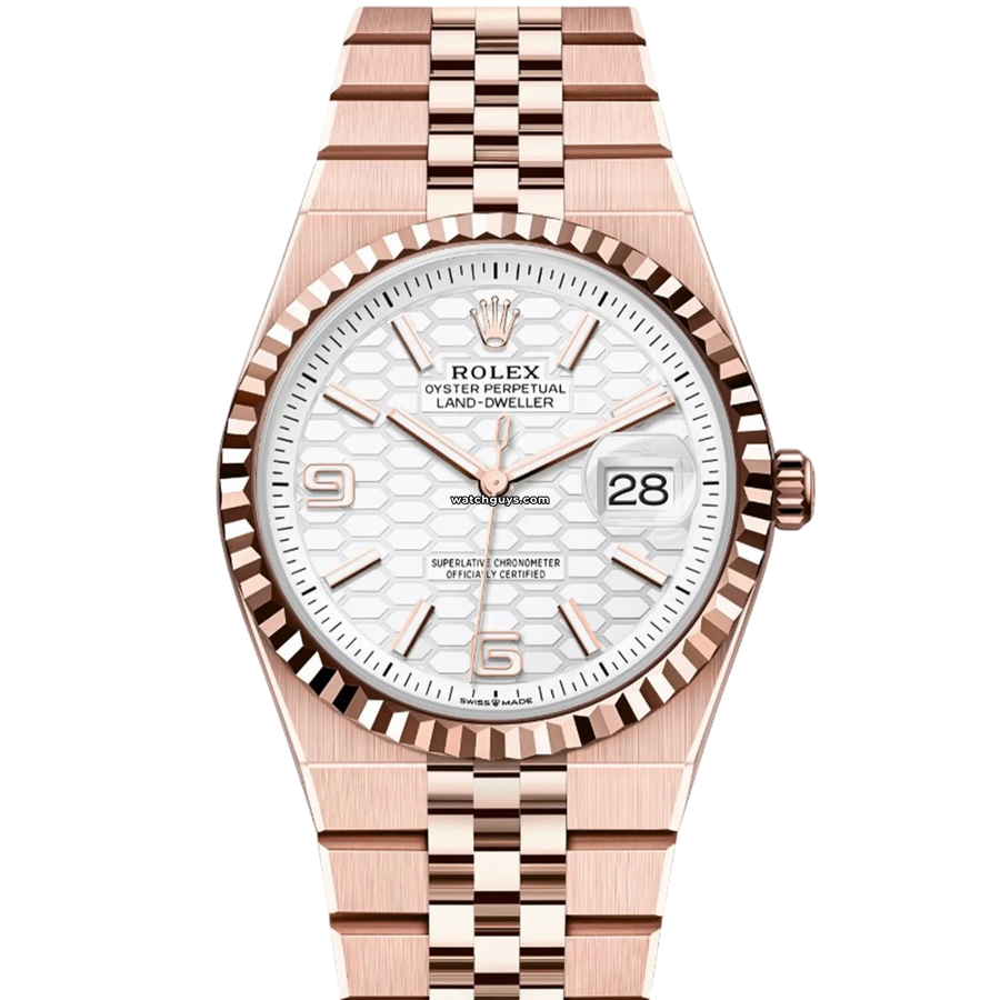 Rolex Land-Dweller 127235 White Honeycomb Motif Watches