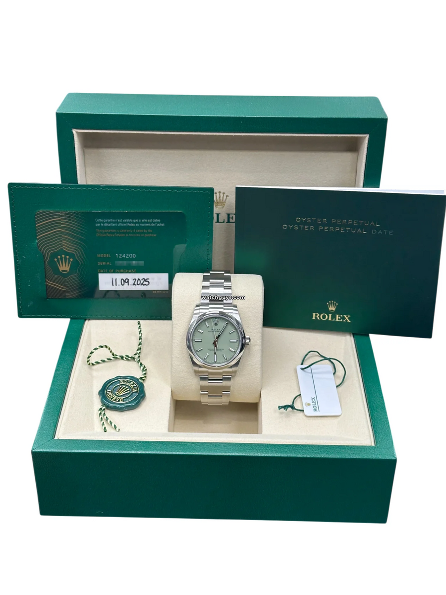 Rolex Oyster Perpetual 124200 Pistachio Green