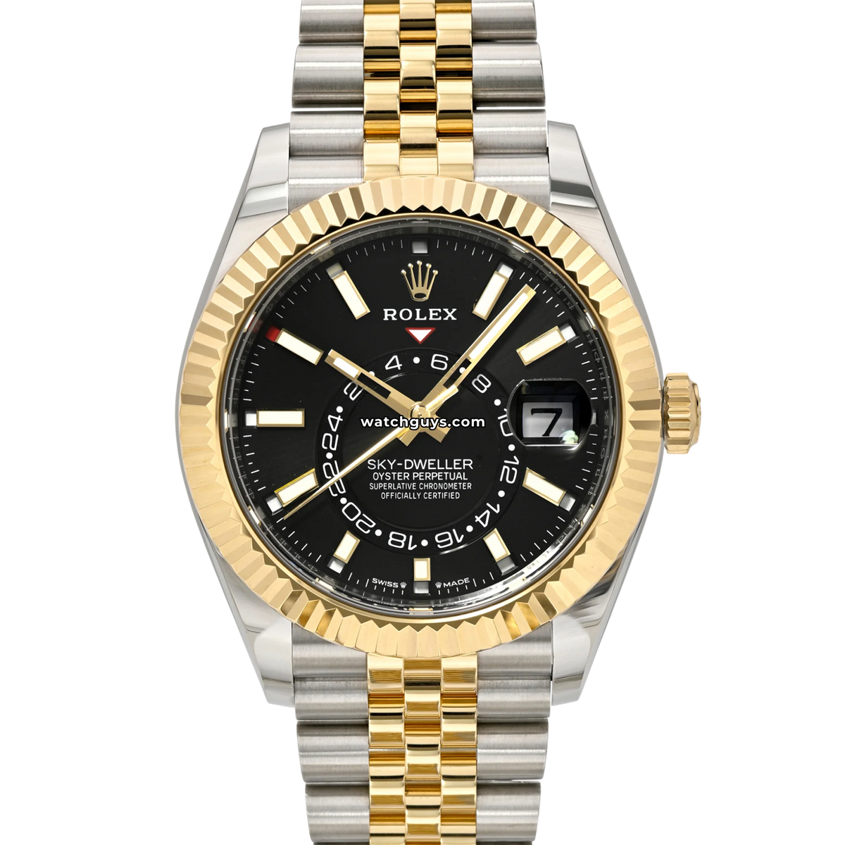 Rolex Sky-Dweller 336933 Black 42mm Two Tone Jubilee – WatchGuys