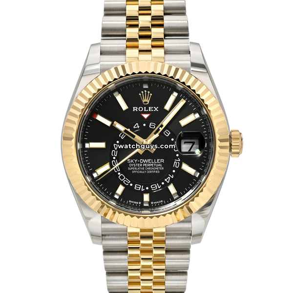 Rolex Sky-Dweller 336933 Black 42mm Two Tone Jubilee – WatchGuys
