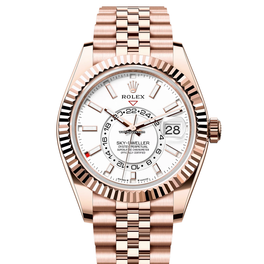 Rolex Sky Dweller 336935 Everose White Jubilee Watches