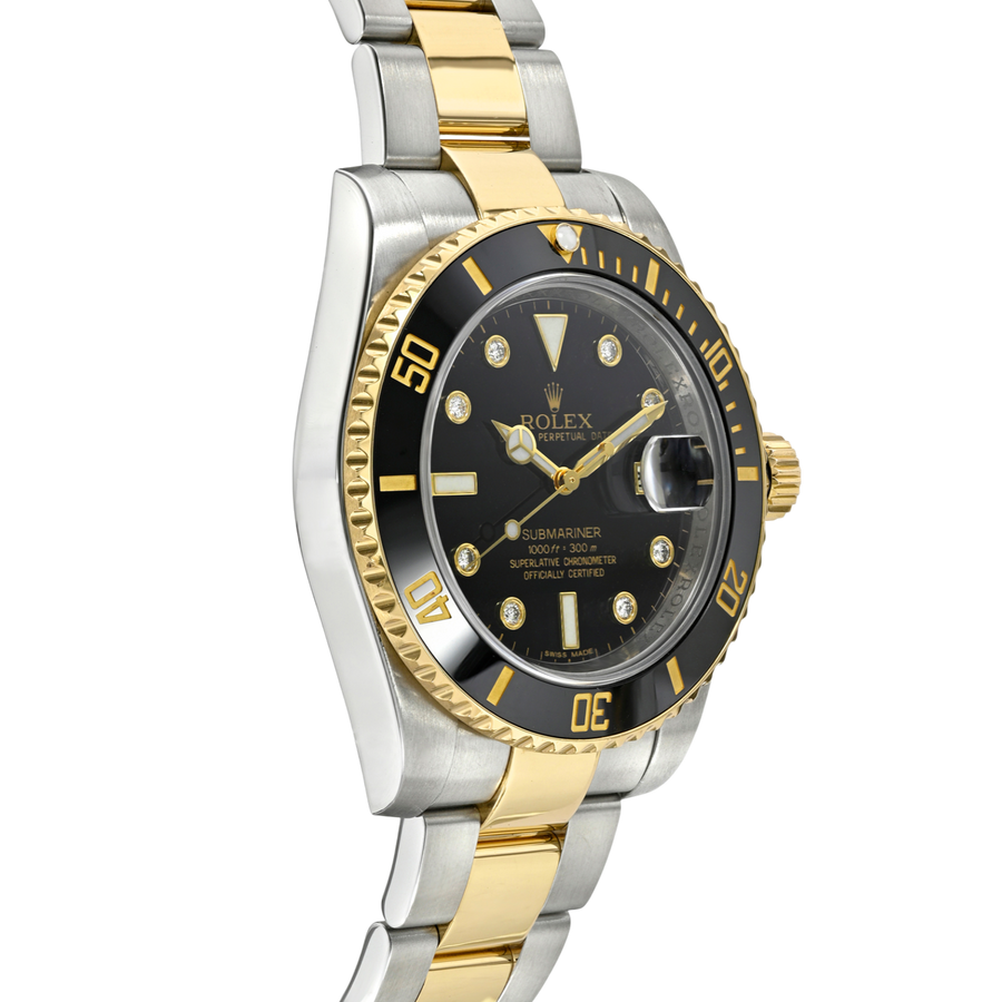 Rolex Submariner 116613LN Black Diamond Serti