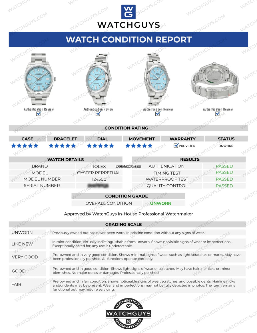 Rolex Oyster Perpetual 124300 Tiffany Blue
