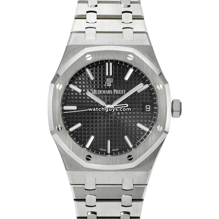 Audemars Piguet Royal Oak Selfwinding 15500ST.OO.1220ST.03 in steel with a black Grande Tapisserie dial