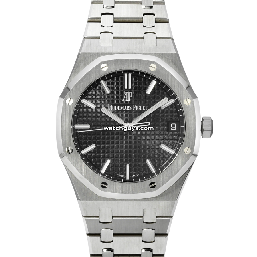 Audemars Piguet Royal Oak Selfwinding 15500ST.OO.1220ST.03 in steel with a black Grande Tapisserie dial