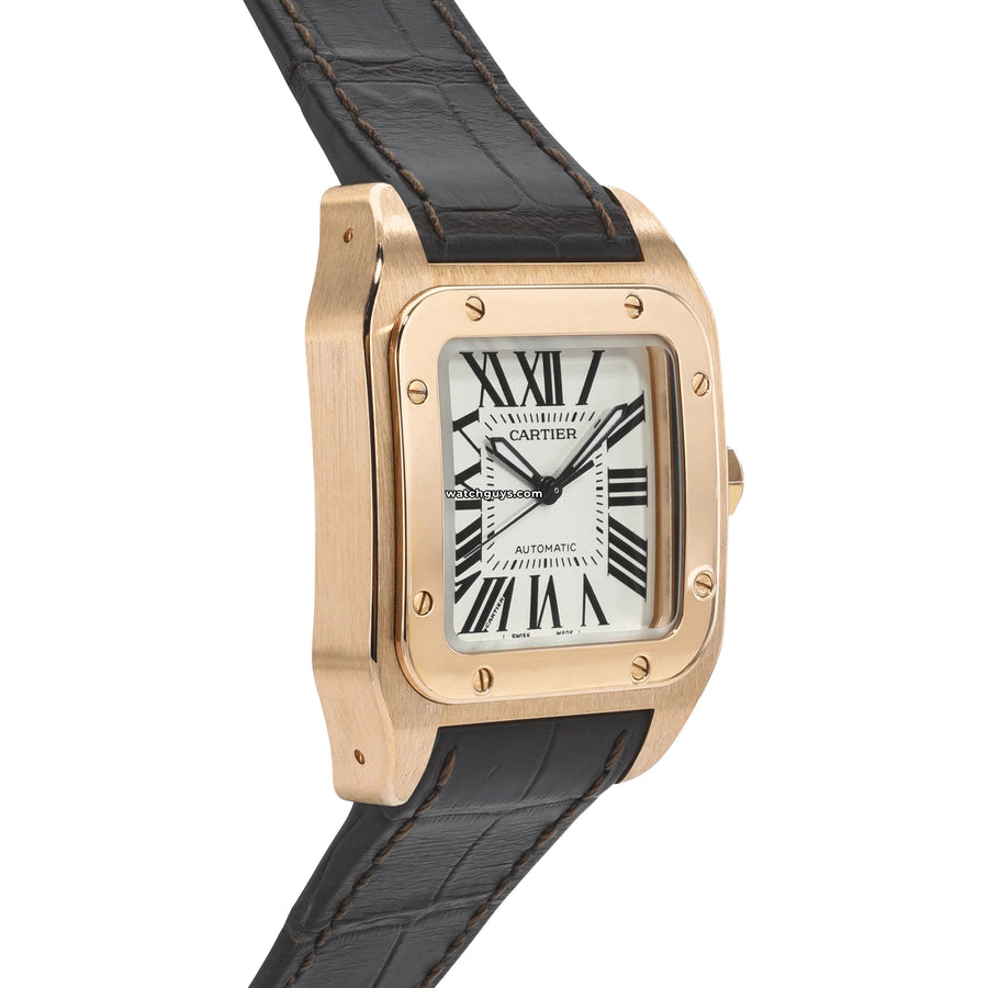 Cartier Santos 100 Medium Rose Gold W20108Y1 WatchGuys