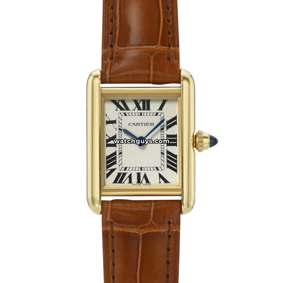 Cartier Tank Louis Small W1529856 Leather 18K Yellow Gold – WatchGuys