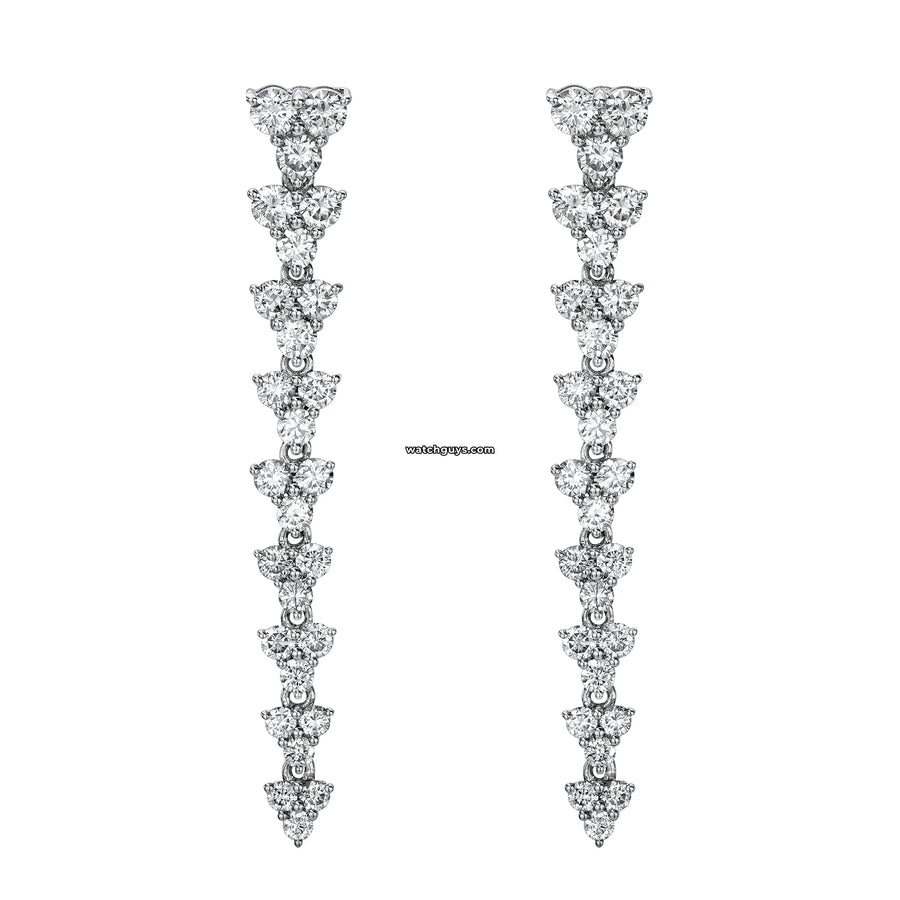 Diamond Drop Earrings 1.26 Carat Tw 14K White Gold