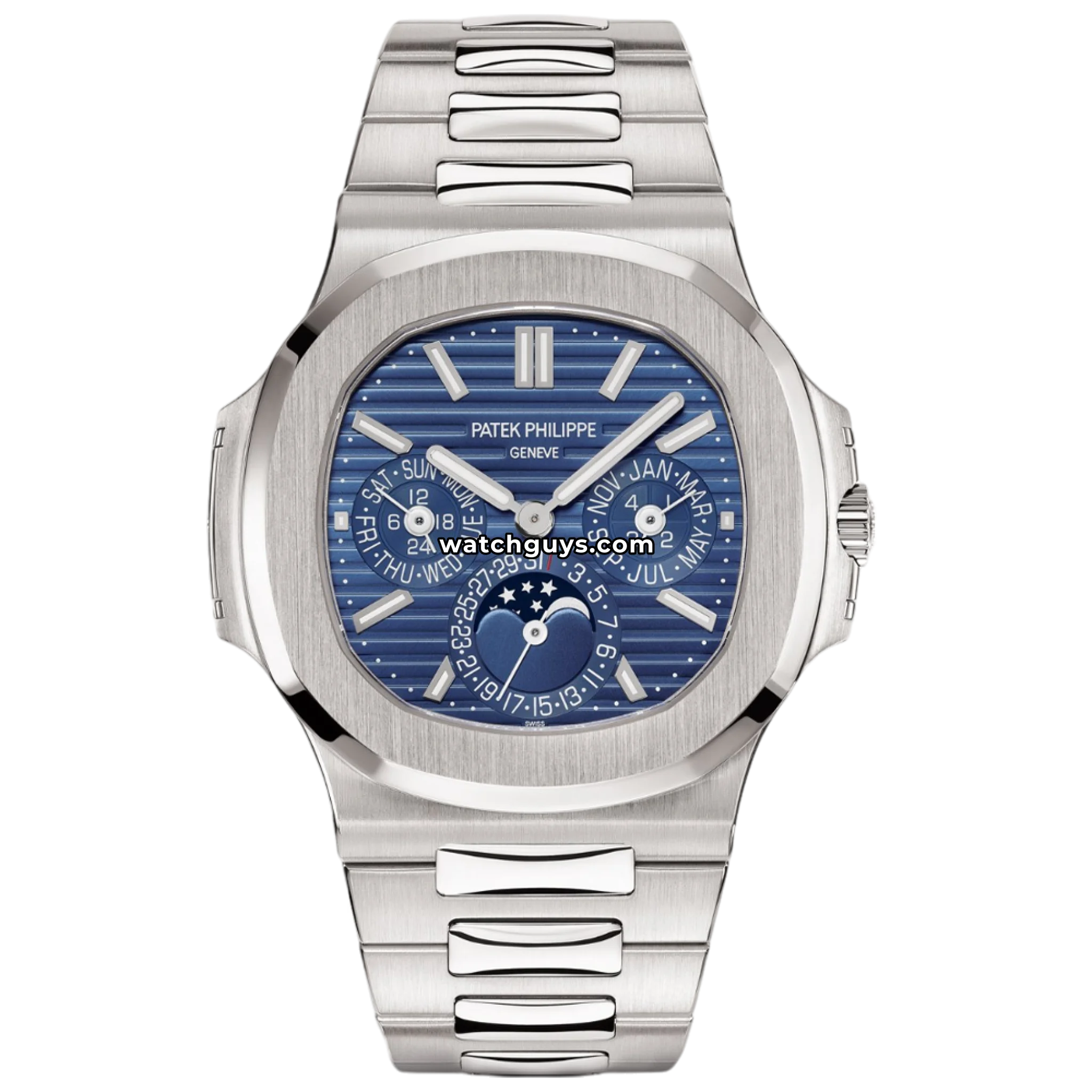 Patek Philippe Nautilus reference 5740/1G white gold perpetual calendar with blue dial product photo from WatchGuys
