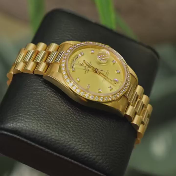 Rolex Day-Date 18348 Champagne Diamond