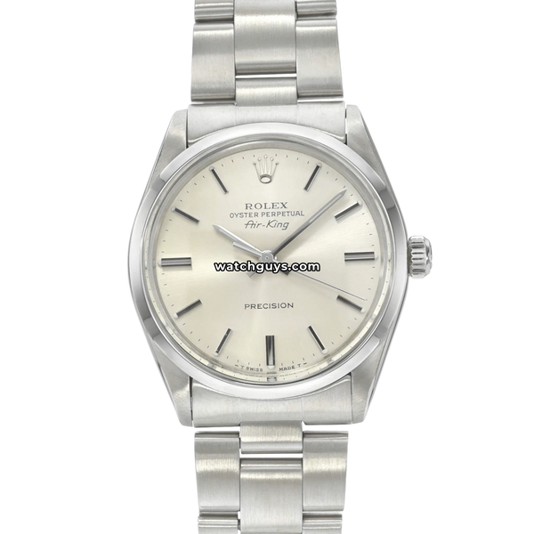 Rolex Air King 5500 Silver Dial 34mm Stainless Steel – WatchGuys