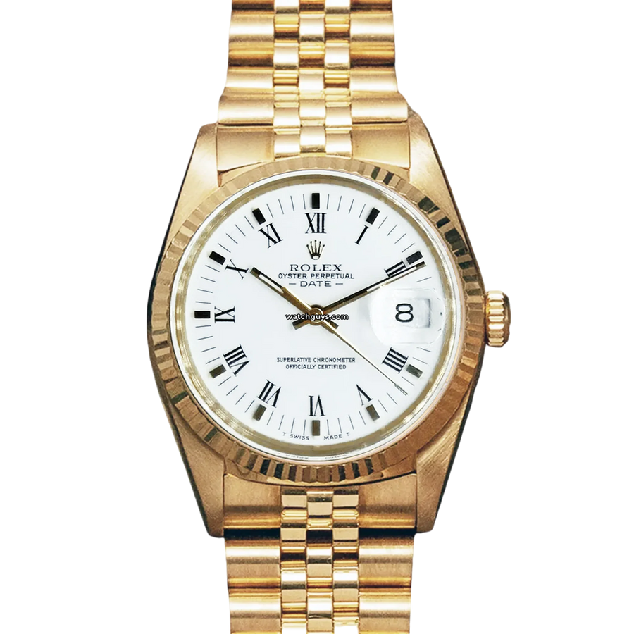 Rolex Date 15037 White Buckley Dial Watches