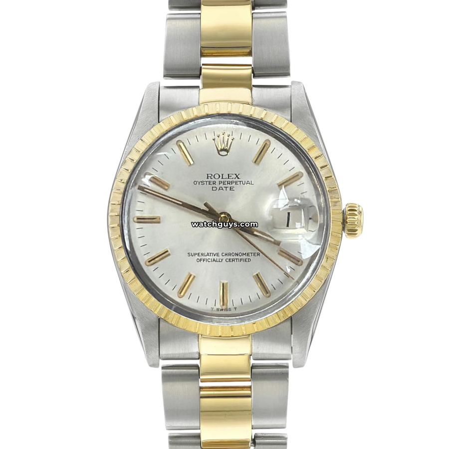 Rolex Date 15053 34mm Silver Dial – WatchGuys