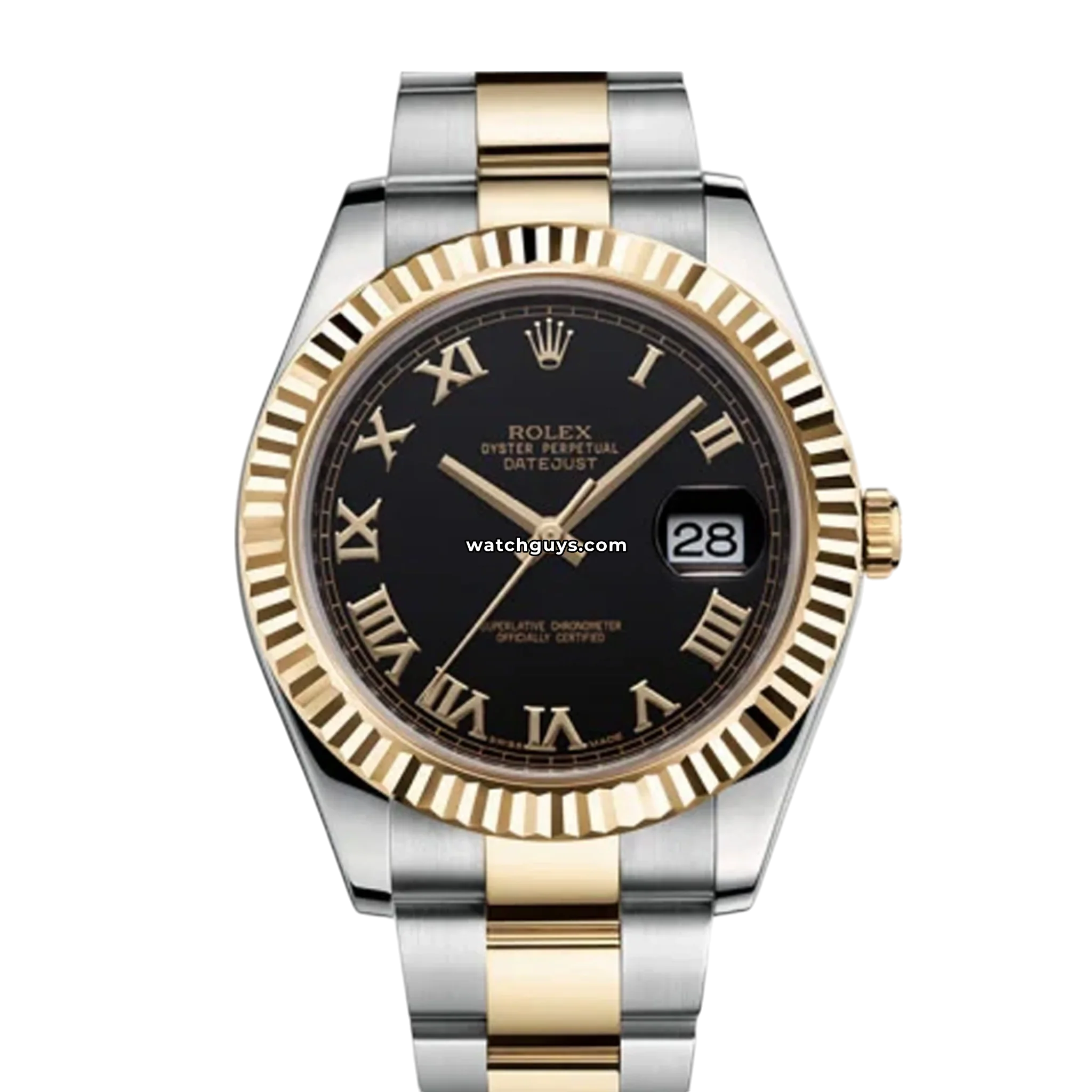 Rolex Datejust 116333 Black Roman 41mm - 100% Authentic – WatchGuys