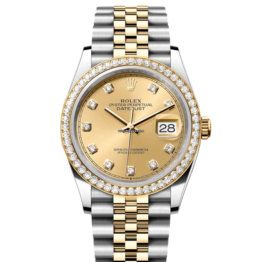 Rolex Datejust 126283RBR Champagne Diamond Jubilee Watches