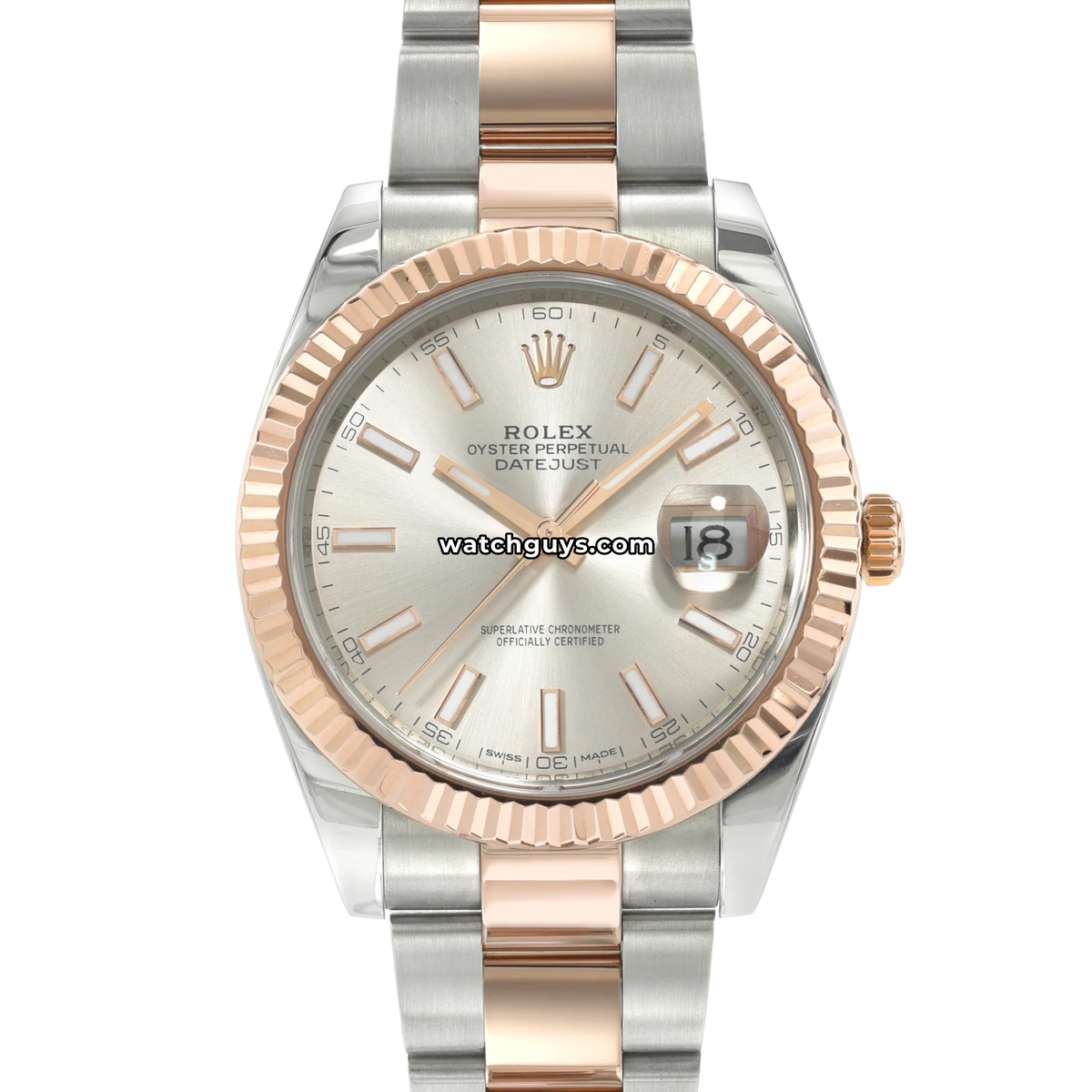 シュガーです Rolex Datejust 126331 Sundust 41mm Steel & Rose Gold – WatchGuys