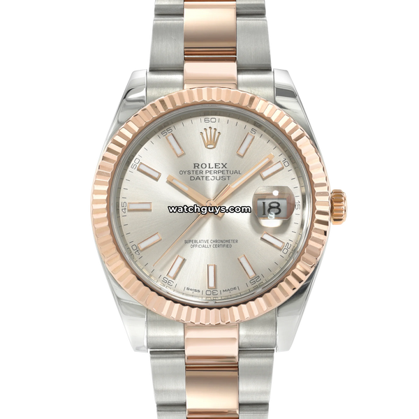軫斗 Rolex Datejust 126331 Sundust 41mm Steel & Rose Gold – WatchGuys
