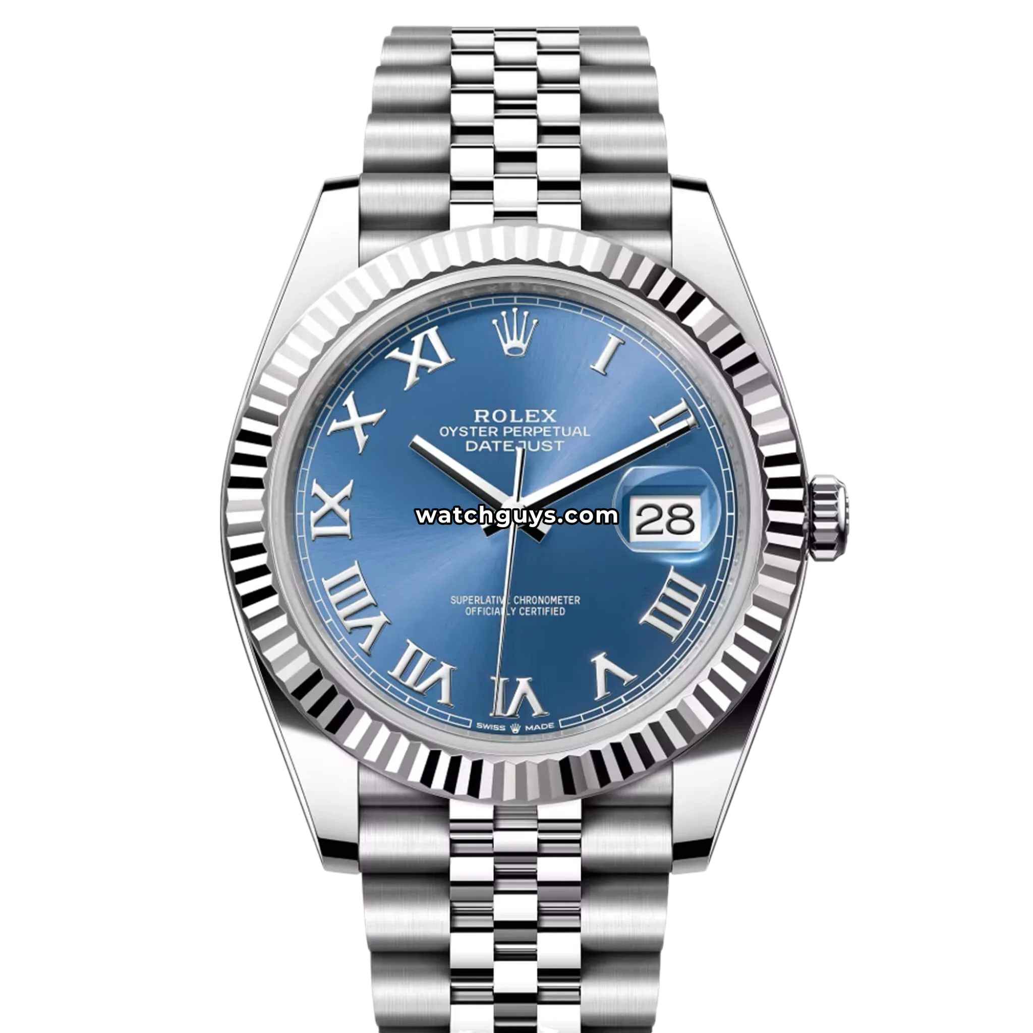 Rolex Datejust 126334 41mm Blue Roman Jubilee – WatchGuys