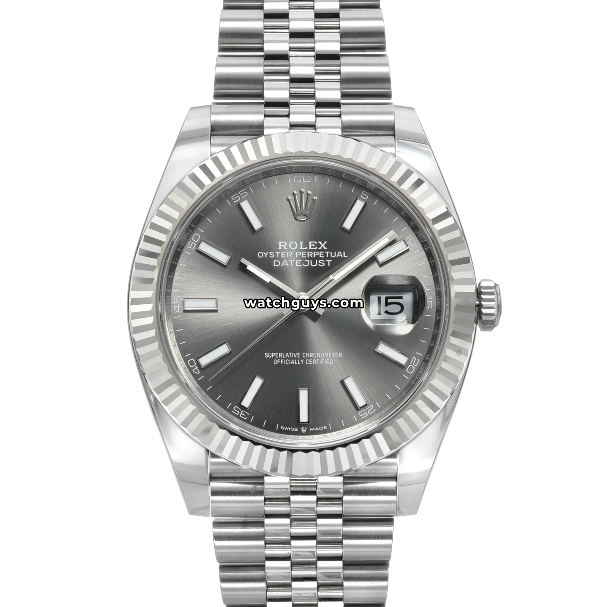 Rolex Datejust 126334 Rhodium Dial 41mm Stainless Steel Jubilee – WatchGuys