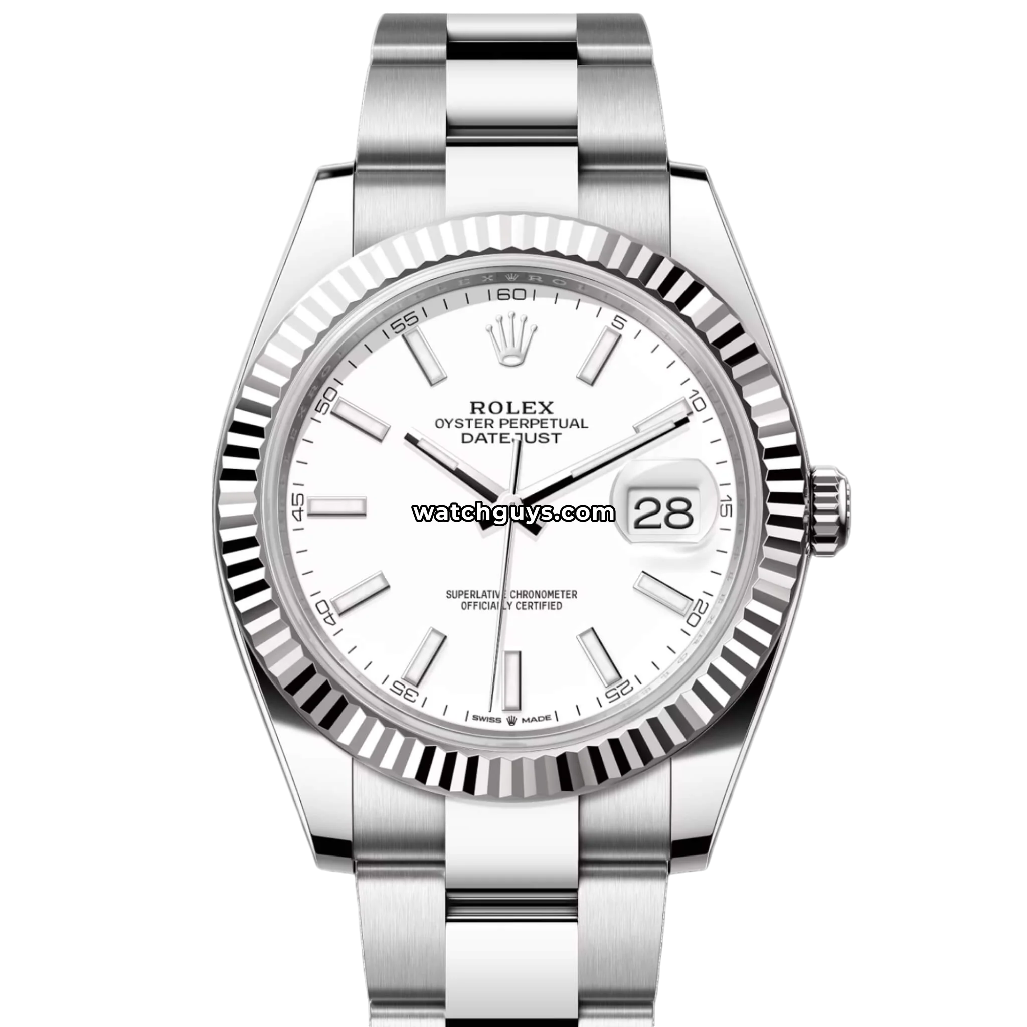 Rolex Datejust 126334 White Dial 41mm Stainless Steel Oyster – WatchGuys