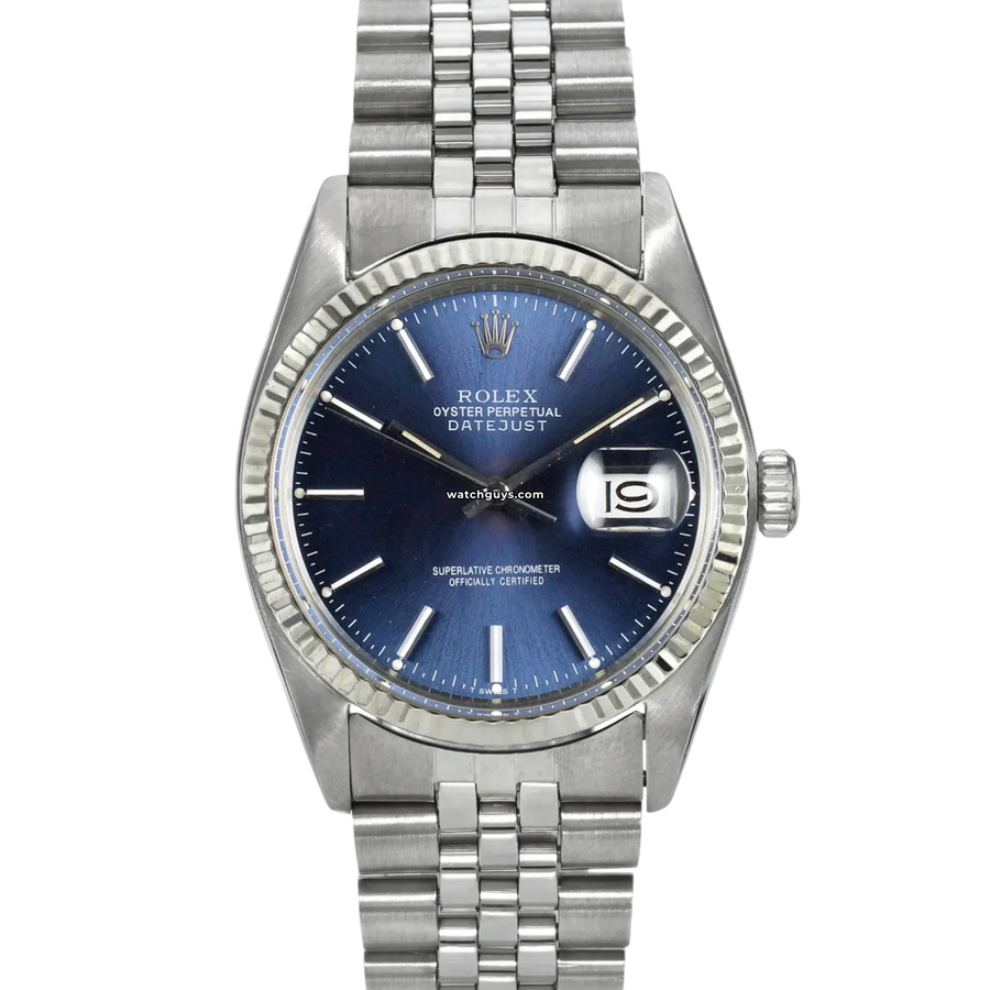 16014 Rolex Datejust 16014 Blue 36mm Stainless Steel – WatchGuys