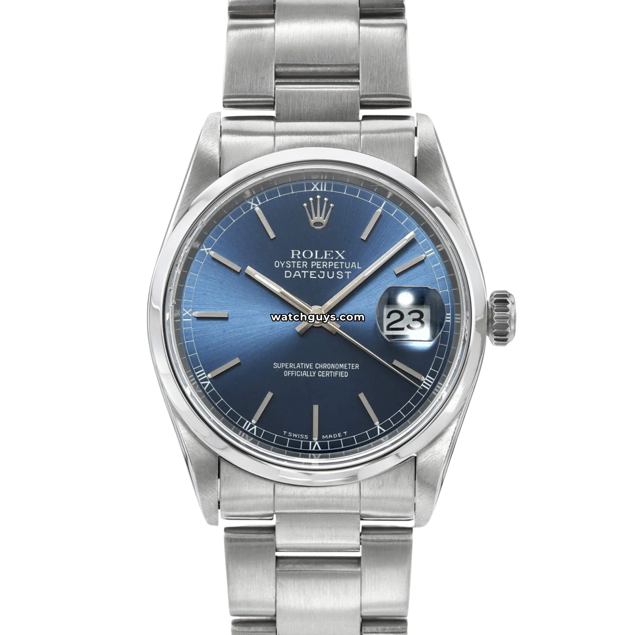 Ｙｏｕ様ネイビー36 Rolex Datejust 36 16200 Blue Stick Dial Never Polished for