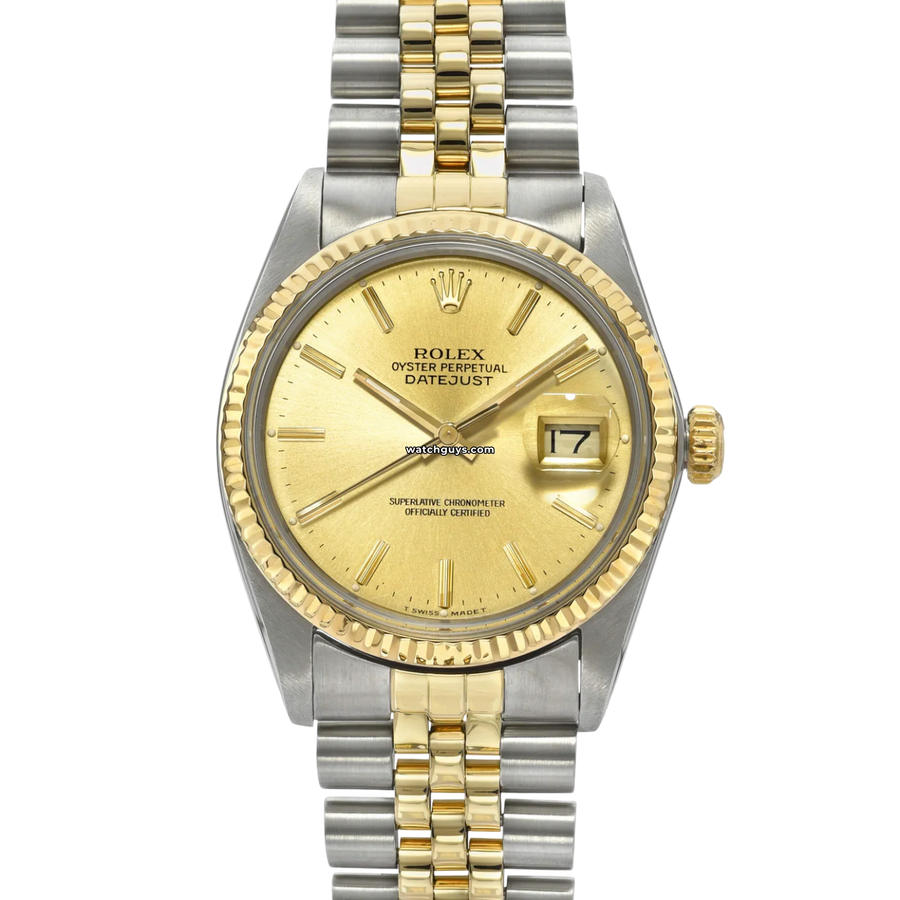 Rolex Datejust 16233 Champagne Index Jubilee