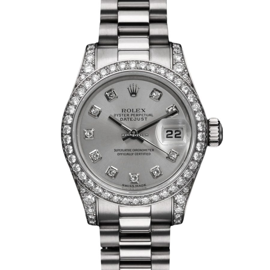 Rolex Datejust 179159 Silver Diamond President Watches