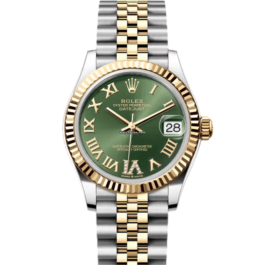 Rolex Datejust 278273 Green Roman Diamond Watches