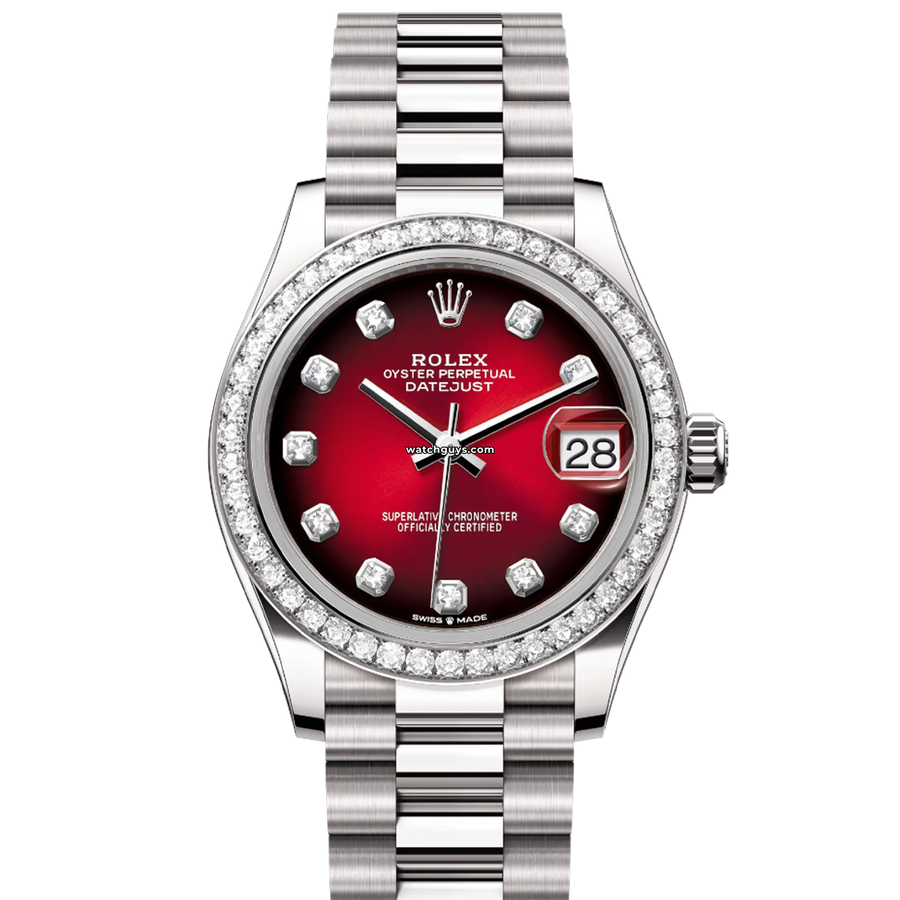 Rolex Datejust 278289RBR Red Ombre White Gold Watches