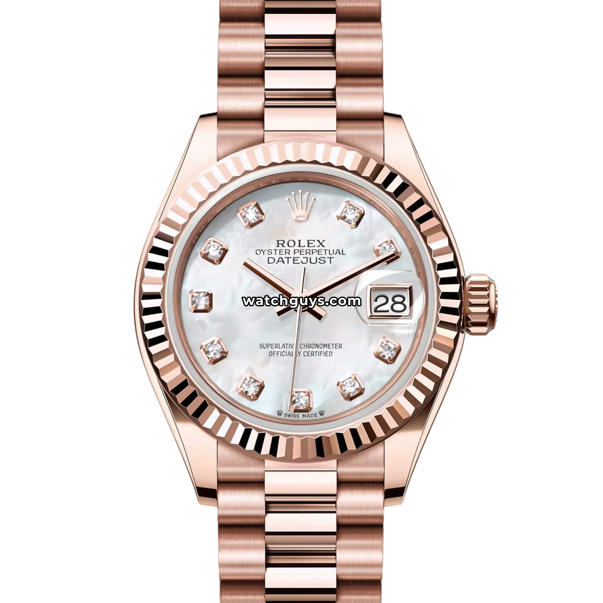 Rolex Datejust 279175 Mother of Pearl 18K Rose Gold – WatchGuys