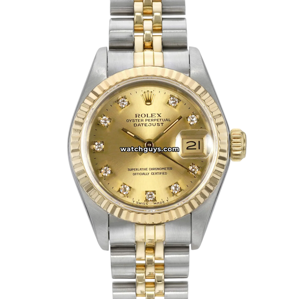 Rolex Datejust 69173 Champagne Diamond 26mm - 100% Authentic