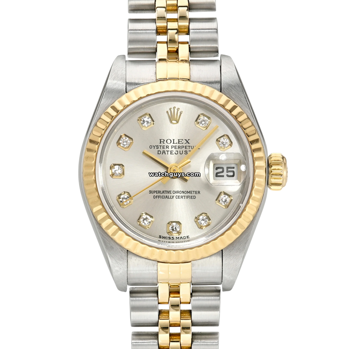 Rolex Datejust 69173 Silver Diamond Two Tone Jubilee - 100
