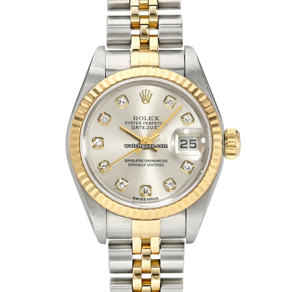 Rolex Datejust 69173 Silver Diamond Two Tone Jubilee - 100