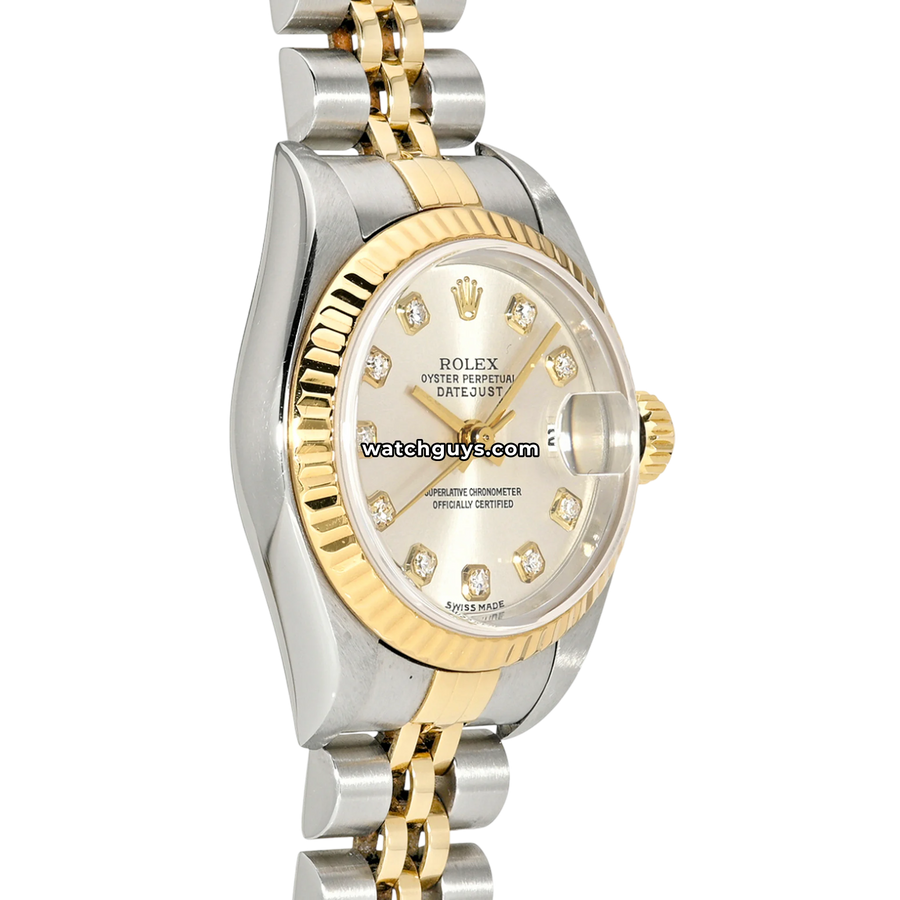 Rolex Datejust 69173 Silver Diamond Two Tone Jubilee - 100