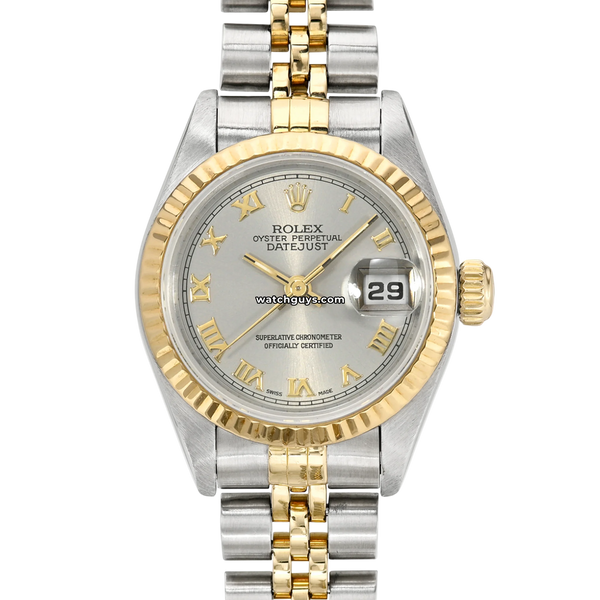 Rolex Datejust 69173 Silver Roman Two Tone - 100% Authentic