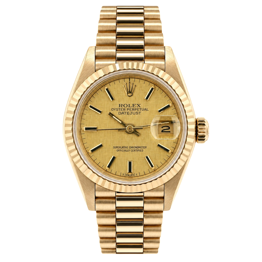 ROLEX DATEJUST 69178 2コマ Rolex Datejust 69178 26mm Champagne Linen Dial – WatchGuys