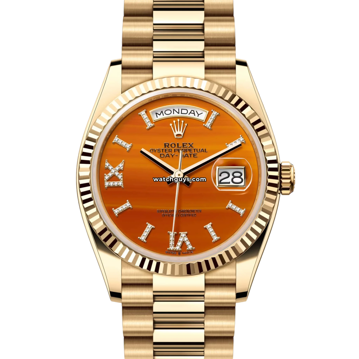 Rolex Day-Date 128238 Carnelian 36mm – WatchGuys