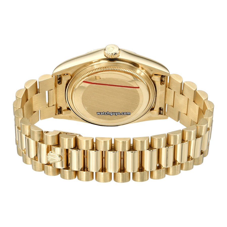 18038 Rolex Day-Date 18038 Champagne 36mm 18K Yellow Gold β WatchGuys
