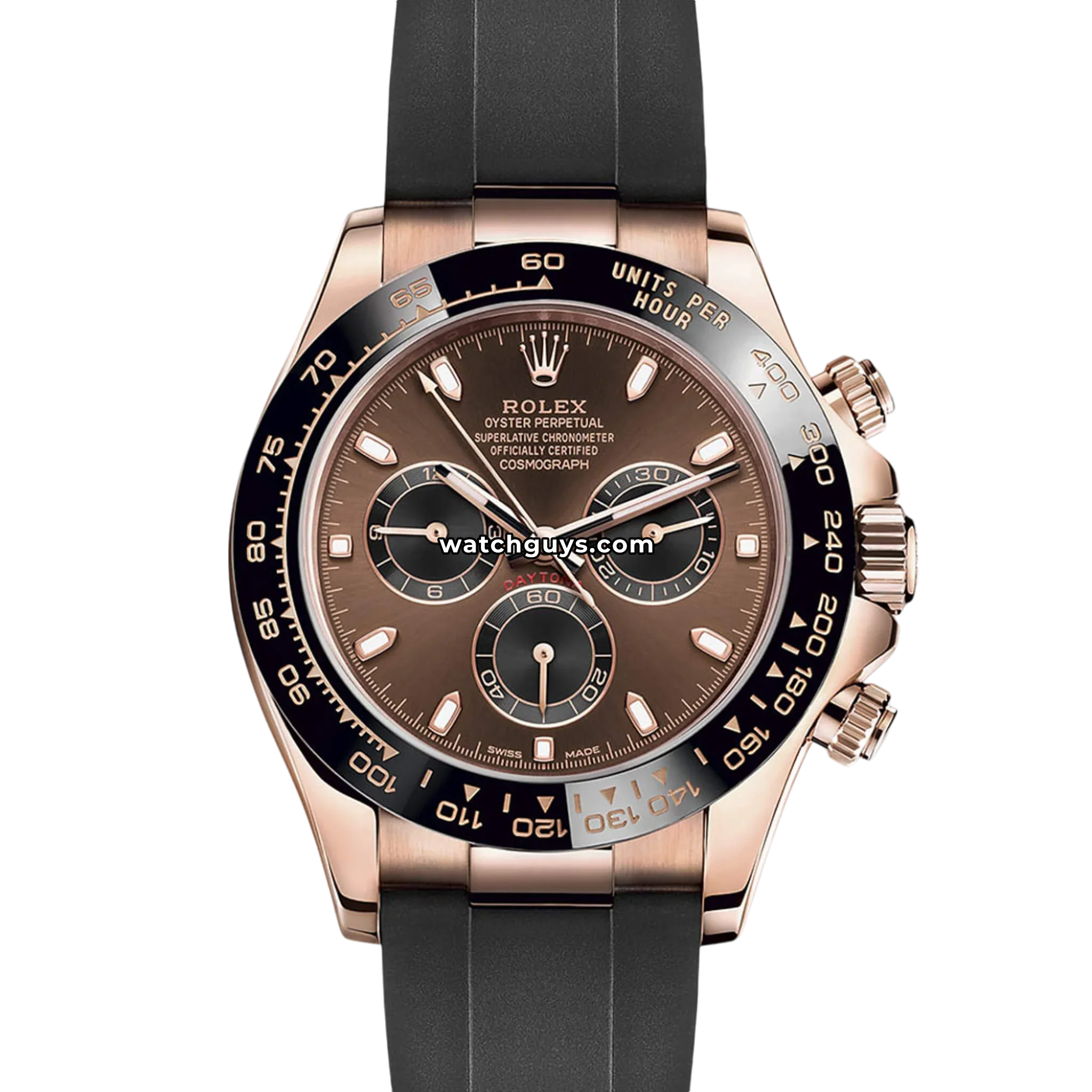 Rolex Cosmograph Daytona reference 116515LN in Everose gold with chocolate dial and ceramic bezel product photo from WatchGuys