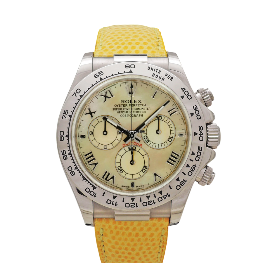 Rolex Daytona Beach 116519 Yellow Mother of Pearl Watches