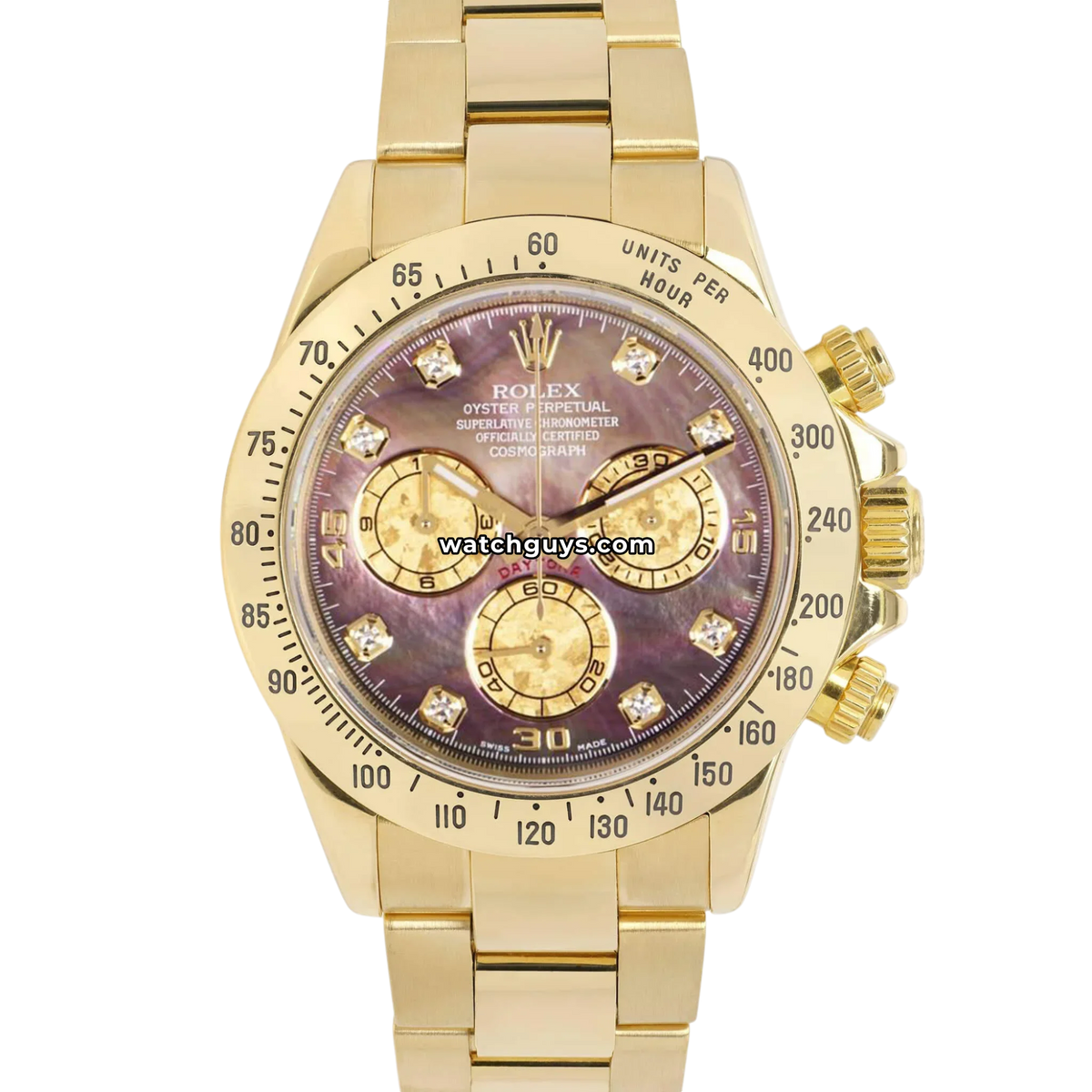 Rolex Daytona 116528 Black Mother of Pearl – WatchGuys
