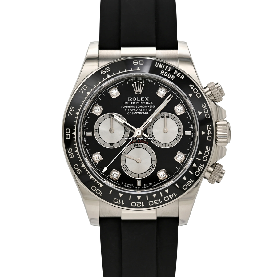 Rolex Daytona 126519LN Black Diamond Oysterflex Watches