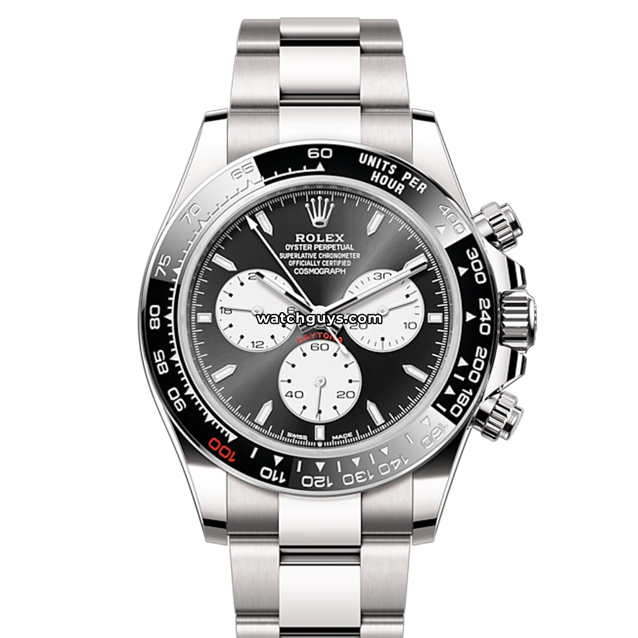 Rolex Daytona reference 126529LN white gold with black dial and white subdials product photo from WatchGuys