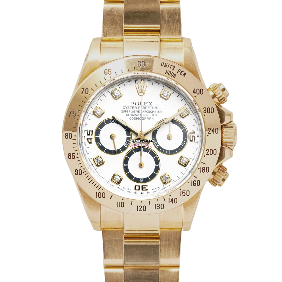 Rolex Daytona Zenith 16528 White Panda Diamond Watches