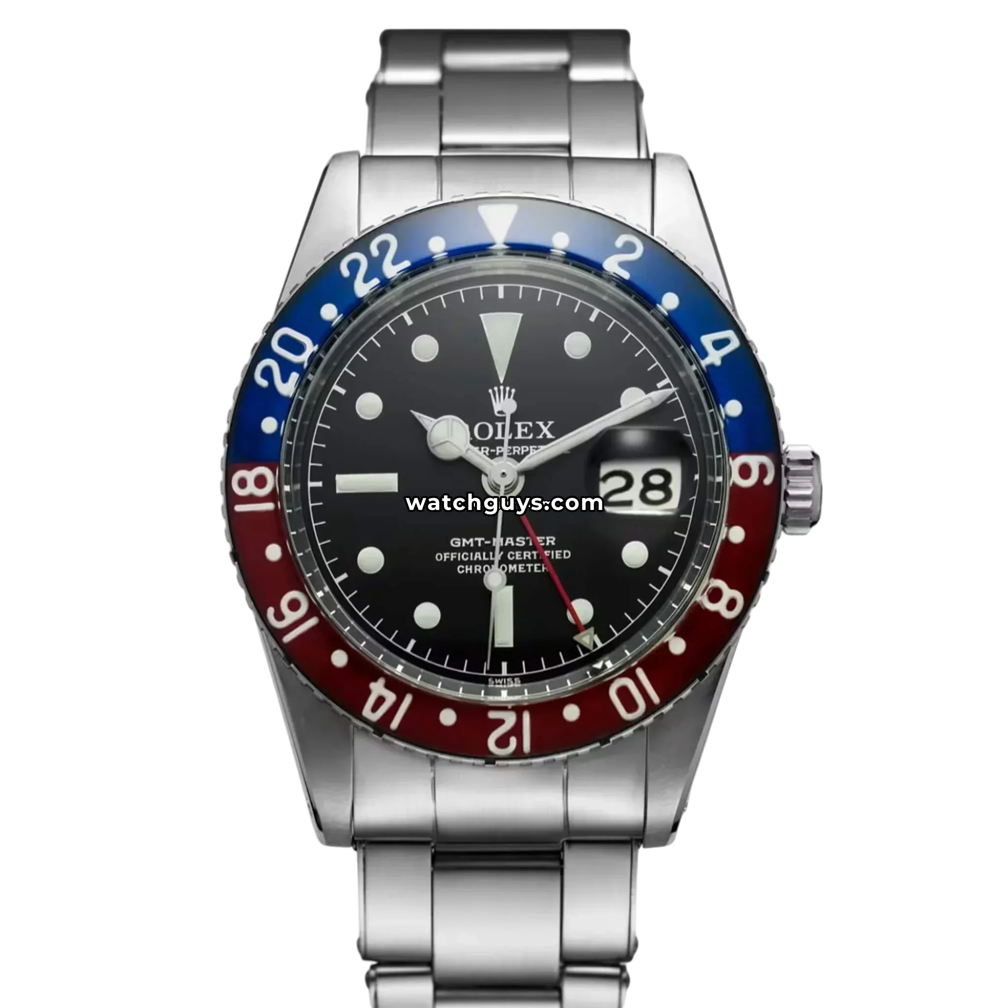 Vintage Rolex GMT-Master 6542 Pepsi 38mm Stainless Steel – WatchGuys