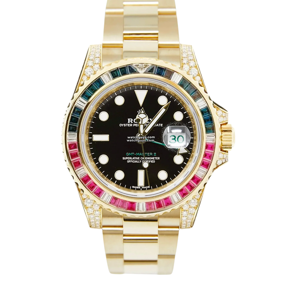 Rolex GMT Master II 116758SARU 18K Yellow Gold Watches