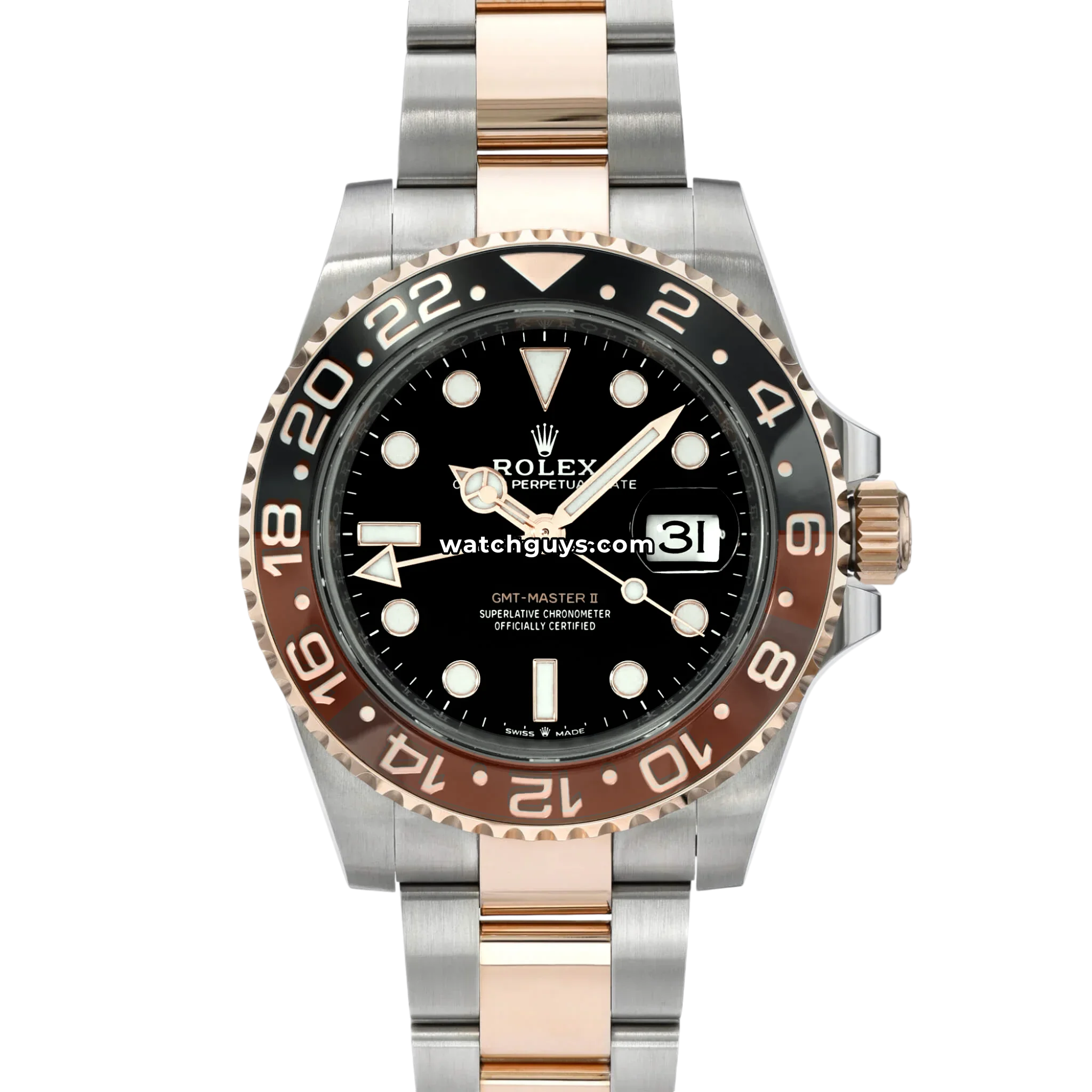 Rolex GMT-Master 126711CHNR 40mm Rose Gold & Steel – WatchGuys