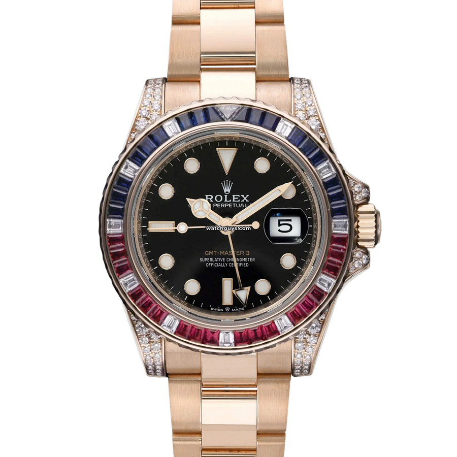 Rolex GMT Master II 126755SARU 18K Rose Gold Watches