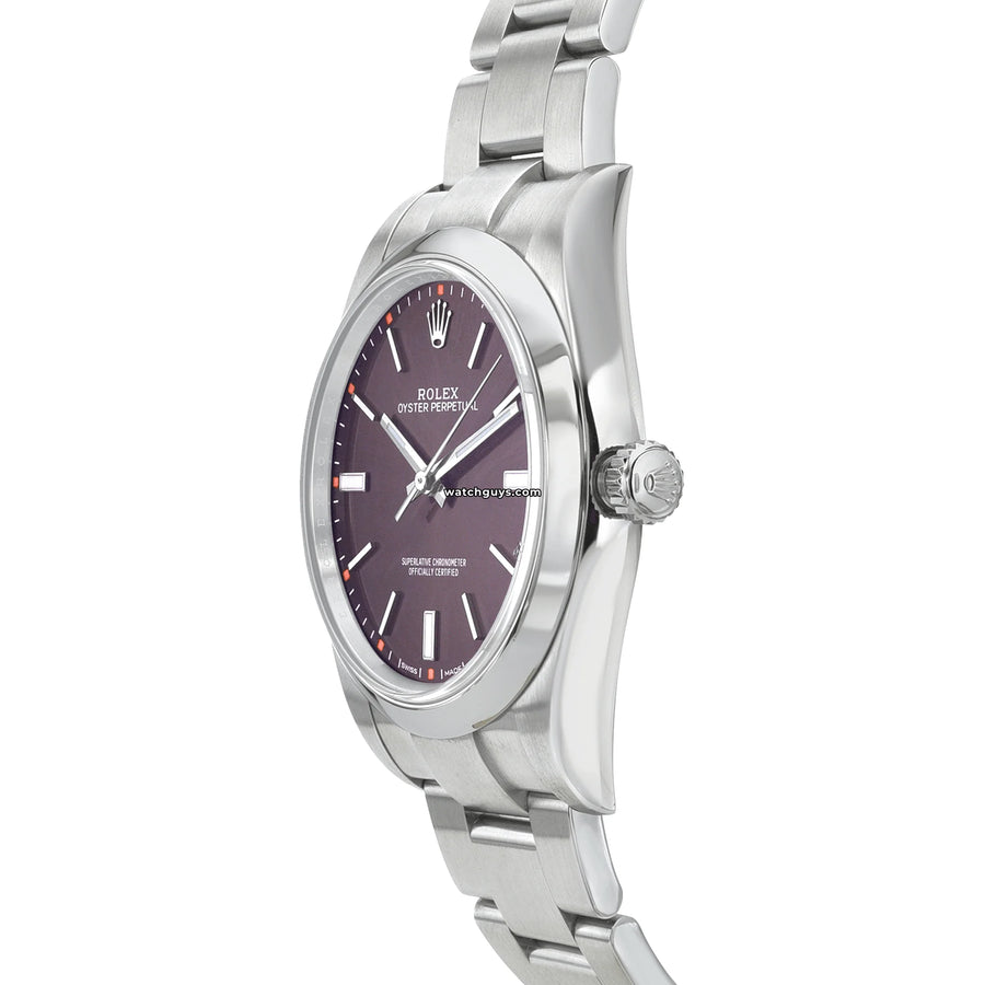 Rolex Oyster Perpetual 114300 Red Grape 39mm WatchGuys